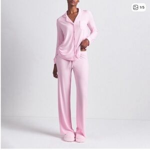 NWT SKIMS Long Sleeve Long Pant Pajama Sleep Set in Bloom